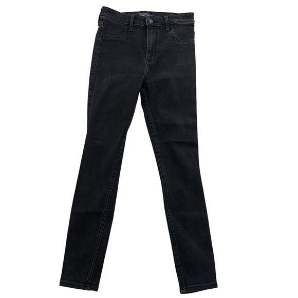 Abercrombie & Fitch Womens Jeans Size 27/4 Simone High Rise Jean Legging Black - Picture 1 of 14